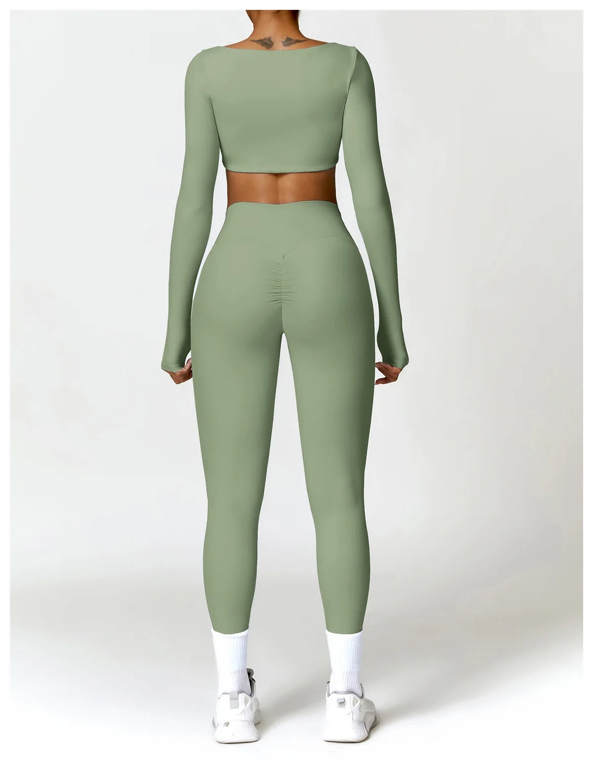 ELEVATE LONG SLEEVE CROP AND PANT 2PCS SET