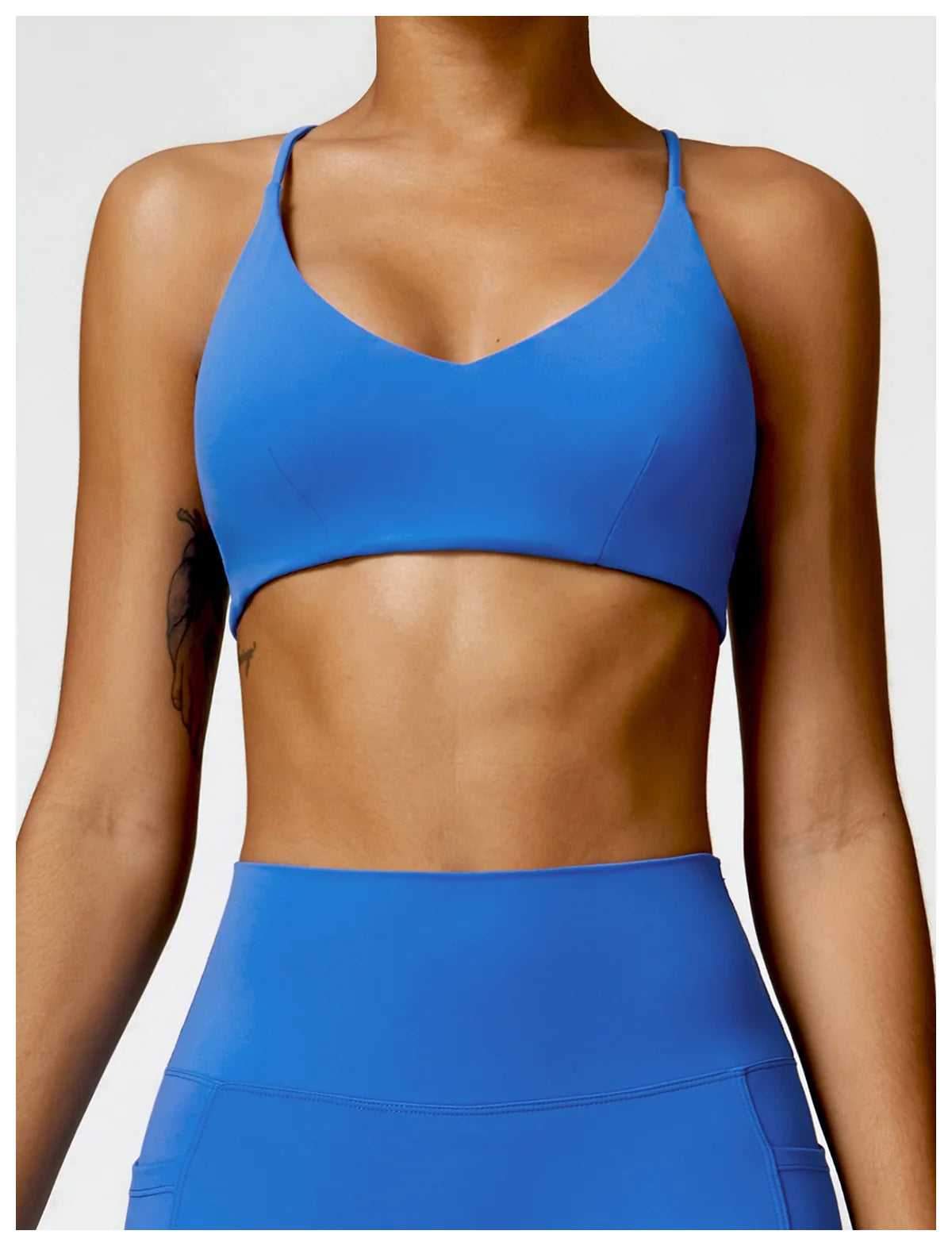 GLACIER SPORTS BRA BLUE