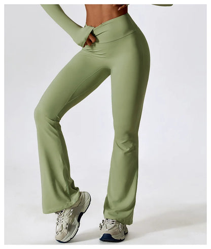 FLARE PANT BEAN GREEN