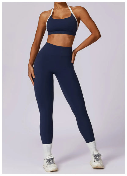 AURA V-BACK LEGGING EMBLEM BLUE