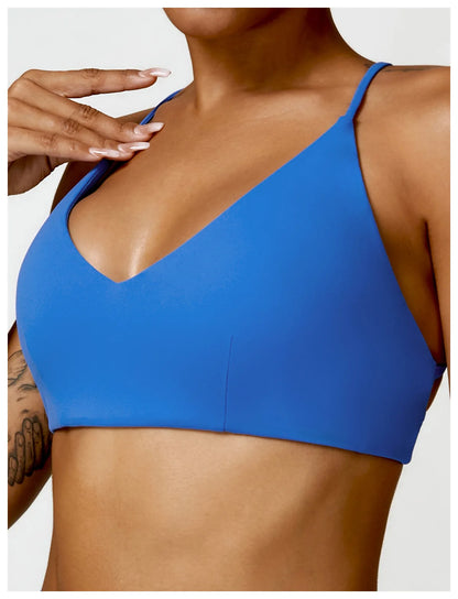 GLACIER SPORTS BRA BLUE