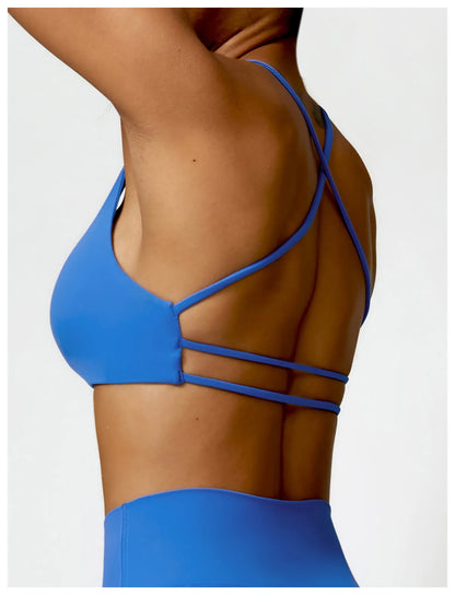 GLACIER SPORTS BRA BLUE