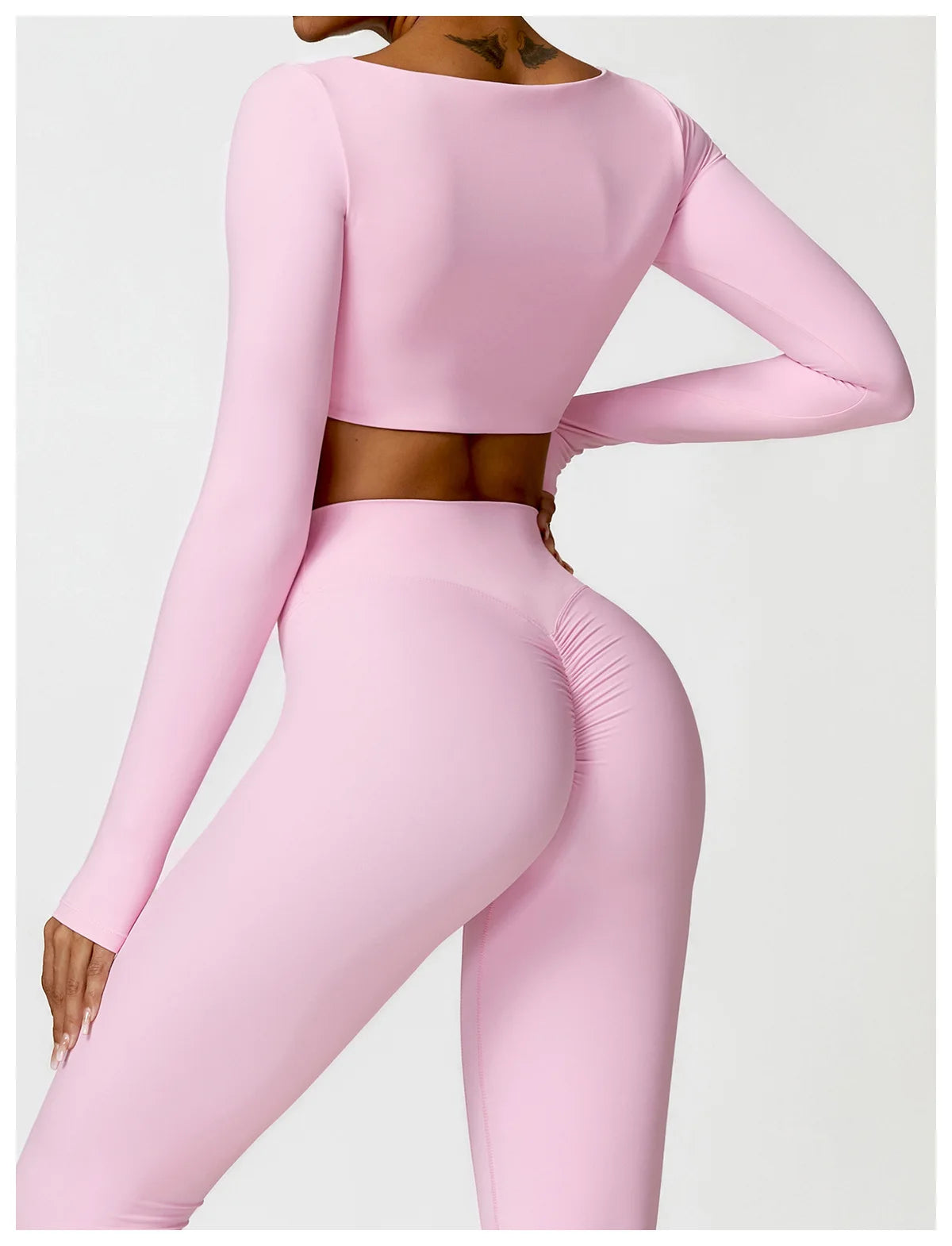 ELEVATE LONG SLEEVE CROP PINK