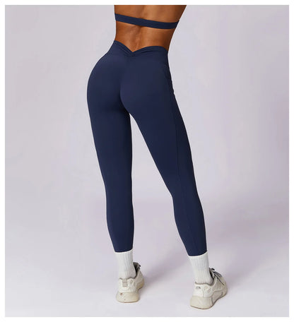 AURA V-BACK LEGGING EMBLEM BLUE