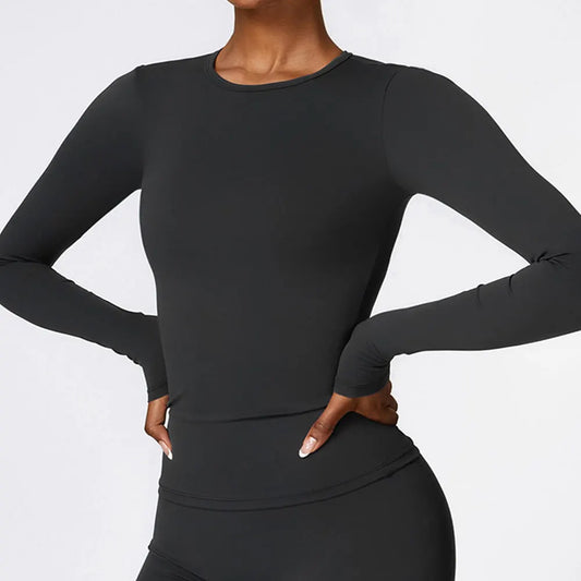 DAISY LONG SLEEVE TOP ADVANCED BLACK