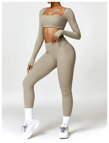 ELEVATE LEGGING CAMEL PALM