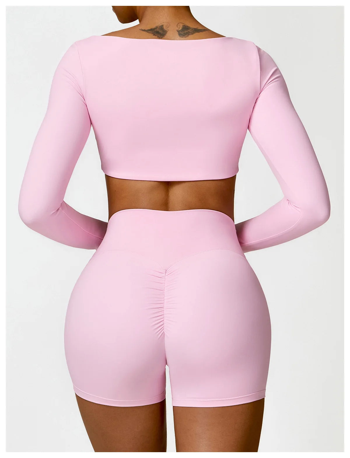 ELEVATE LONG SLEEVE CROP PINK