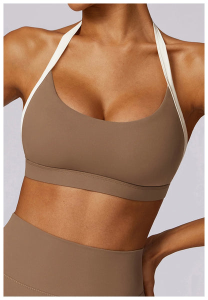 AURA HALTER BRA MOCHA