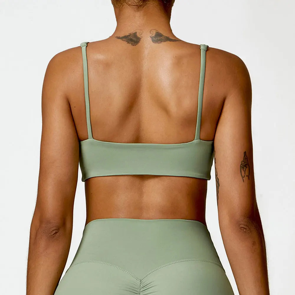 ELEVATE CROP BRA GREEN