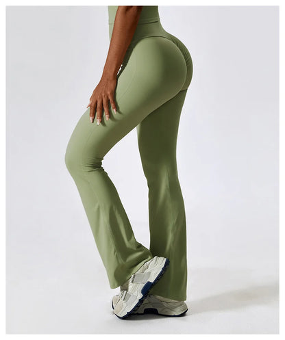 FLARE PANT BEAN GREEN