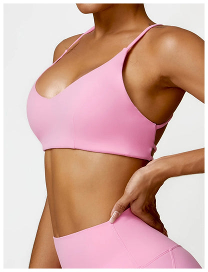 GLACIER SPORTS BRA PINK